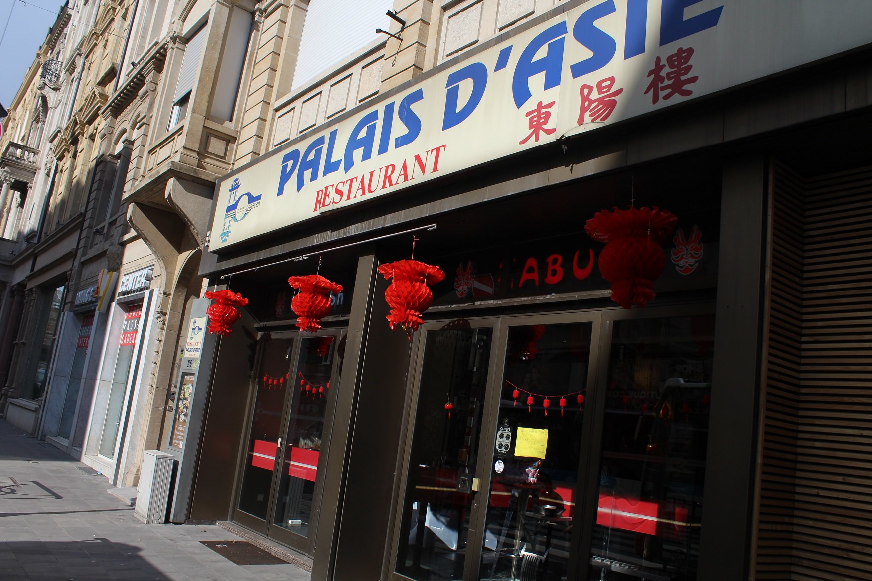 Menu LE PALAIS D'ASIE - Menu Keukentype Asiatique, Chinoise, Buffet à ...